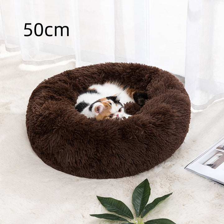 Round Winter Pet Bed, Cloth, 30 to 100cm