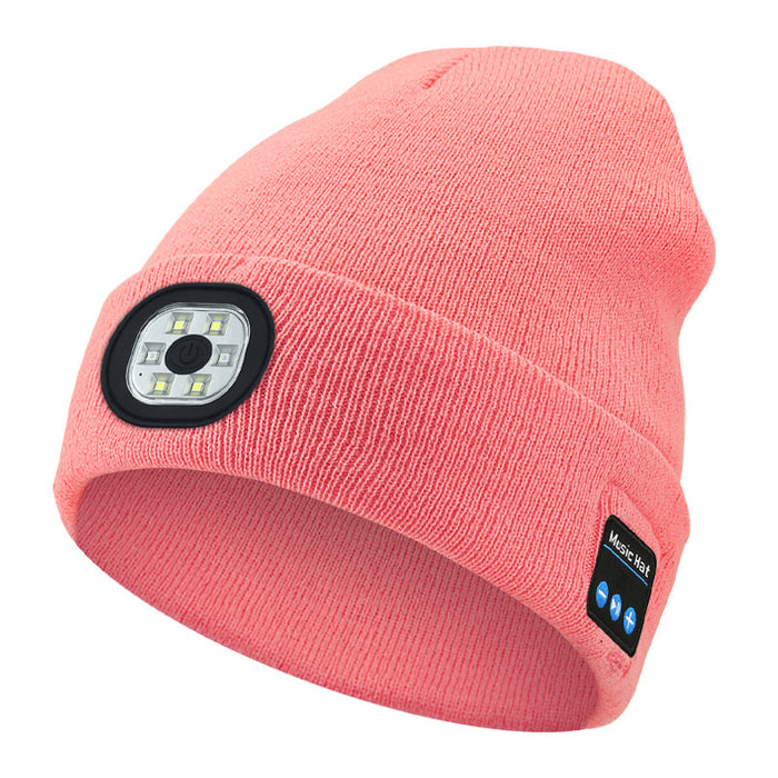 Plushridge LED Headlamp Beanie with Bluetooth Music