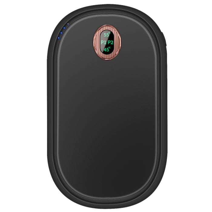 Plushridge Pebble Shaped Rechargeable Hand Warmer with Display