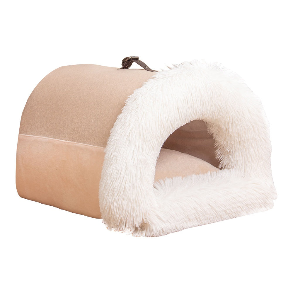 Portable Splice Cat Bed, Semi-Enclosed and Moisture-Proof