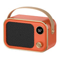 Retro radio-style space heater on desk