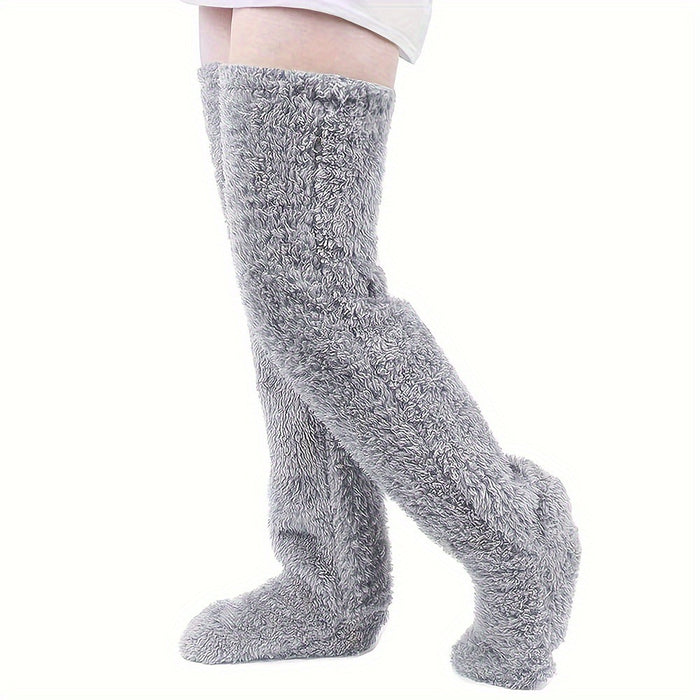 Plushridge Fluffy Over-the-Knee Plush Leg Socks