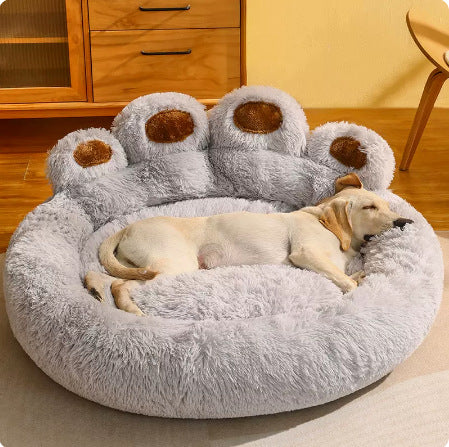 Fluffy Round Dog Bed for Winter, 50 to 110cm