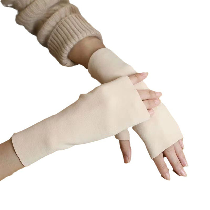 Plushridge Fingerless Knit Hand Warmers with Thumb Hole