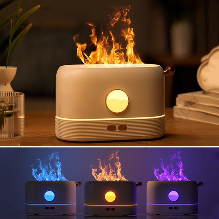 USB Simulation Flame Humidifier, 200 ml Desktop Diffuser
