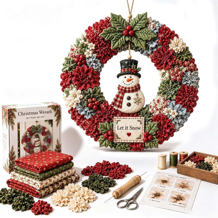Plushridge DIY Fabric Christmas Wreath Sewing Kit in Gift Box