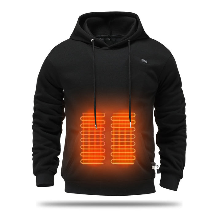 Plushridge Men's USB Heated Hoodie with Fleece Lining