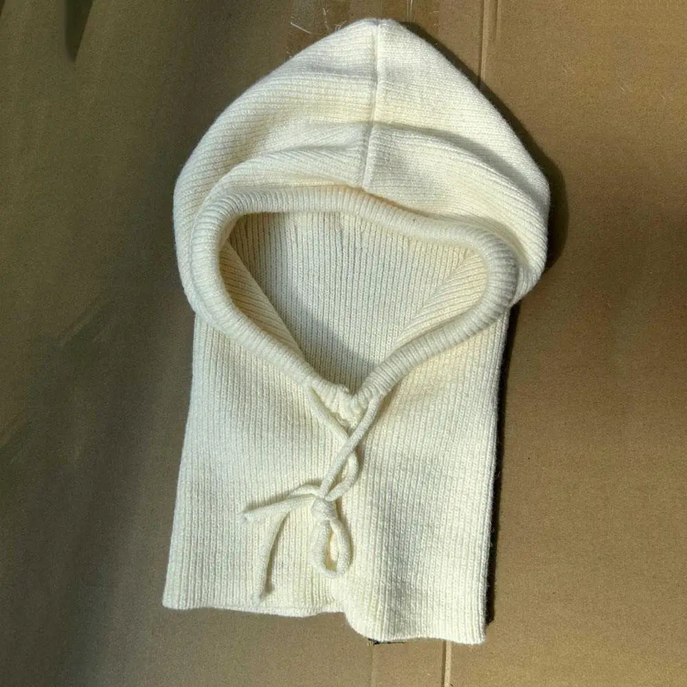 Knit Hooded Balaclava and Neck Warmer in Soft Cashmere Knit