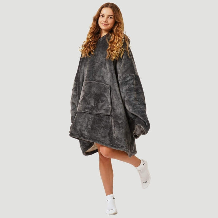 Plushridge™ Sherpa Blanket Hoodie – Oversized Cozy Warmth, One Size