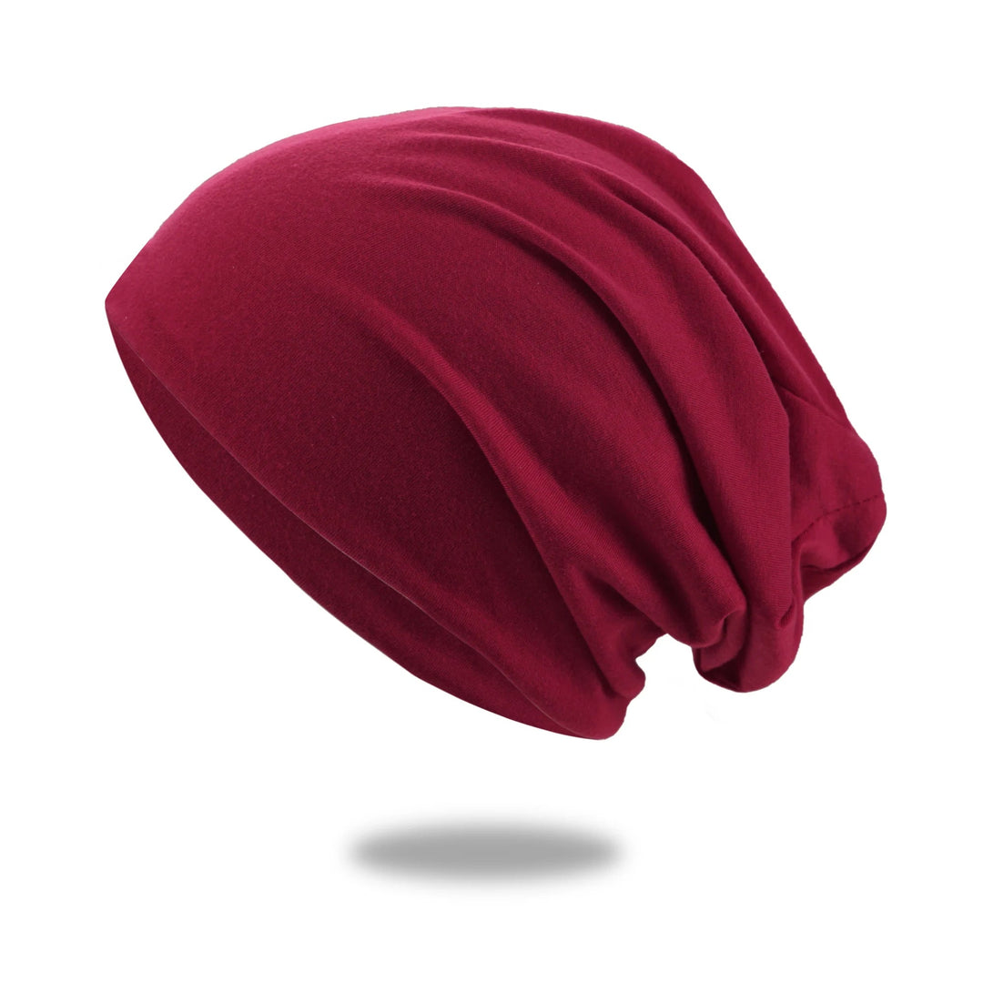 Slouchy Beanie Hat with Breathable Stretch Knit