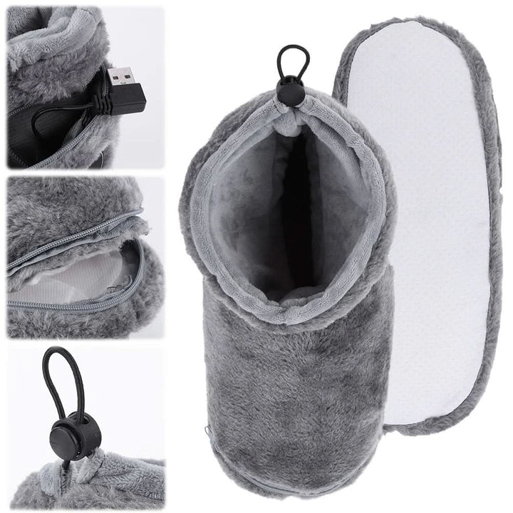 Plushridge™ USB Heated Plush Slippers for Warm, Cozy Feet at Home