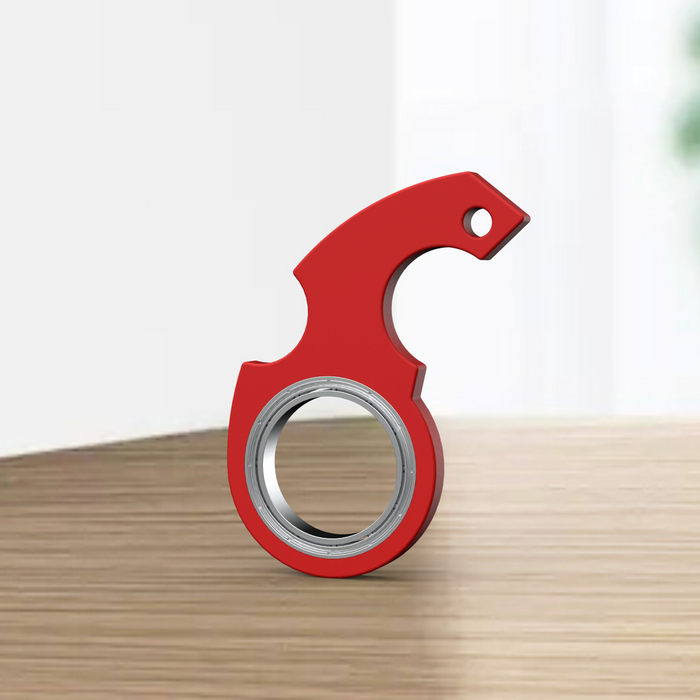 Plushridge Fidget Spinner Keychain with Bottle Opener Edge