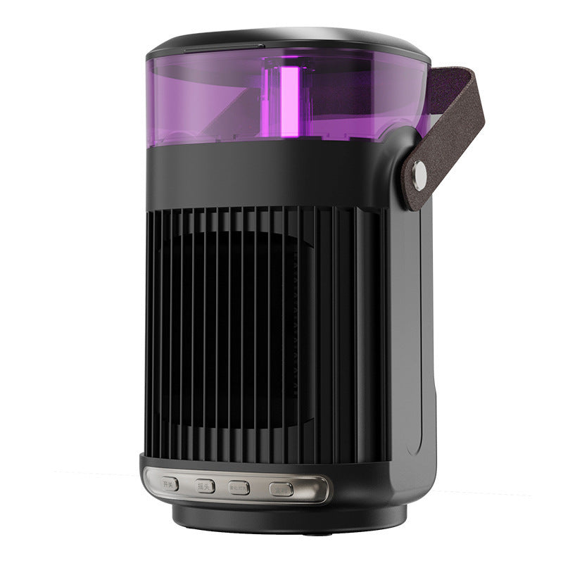 Black personal fan heater with mist