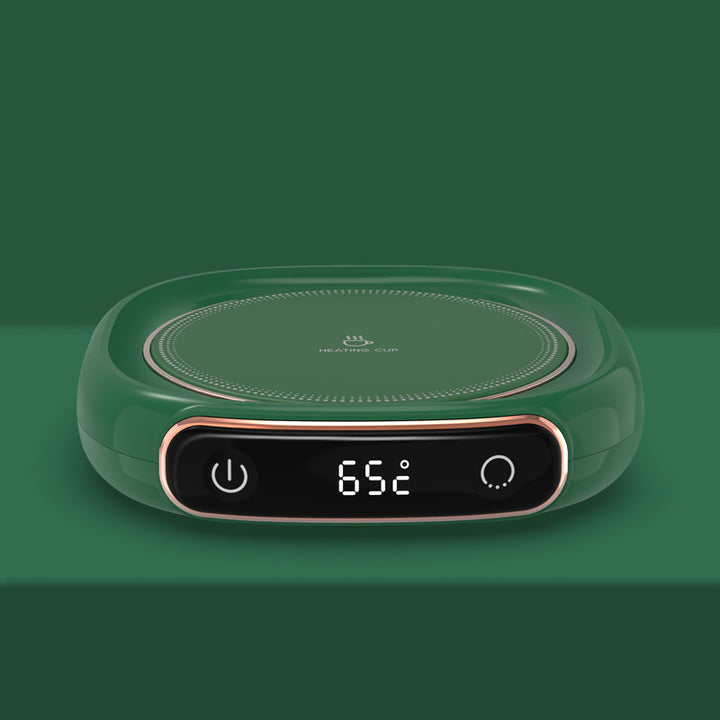 Retro green mug warmer with coffee cup