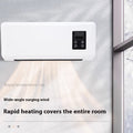 White wall-mounted warm air heater with towel rail