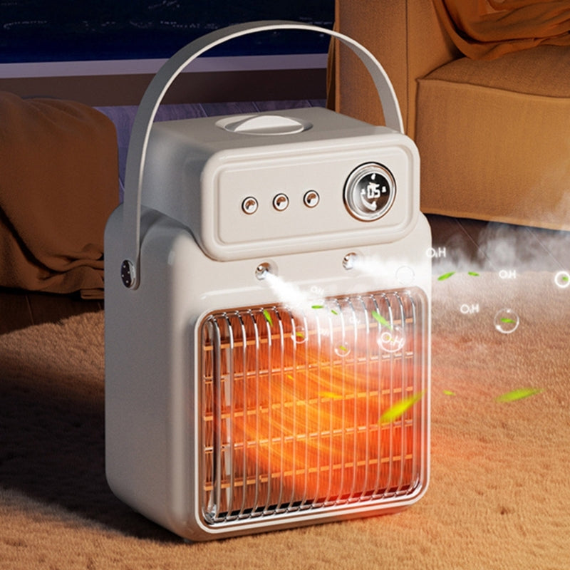 Ivory fan heater with mist humidifier