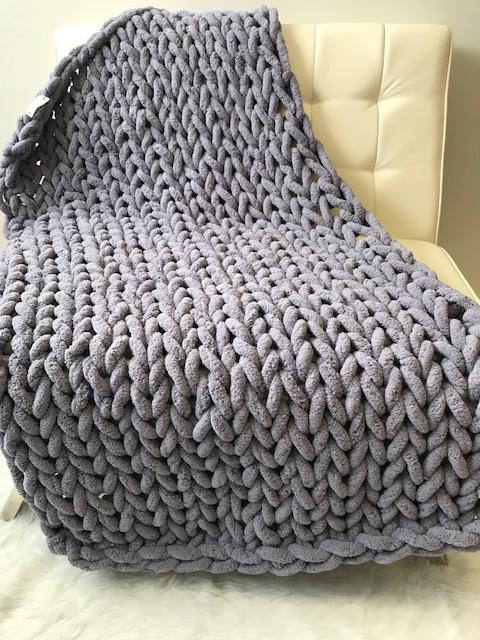 Plushridge™ Chunky Cable Knit Throw Blanket With a Gently Weighted Feel