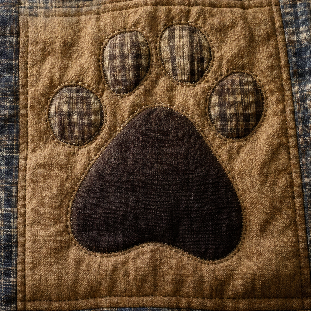 Paw Print Flannel Blanket – Soft on Both Sides for Couch and Bed