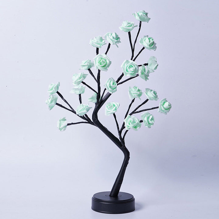 Rose Tree Lamp, LED Flower Night Light with USB Power