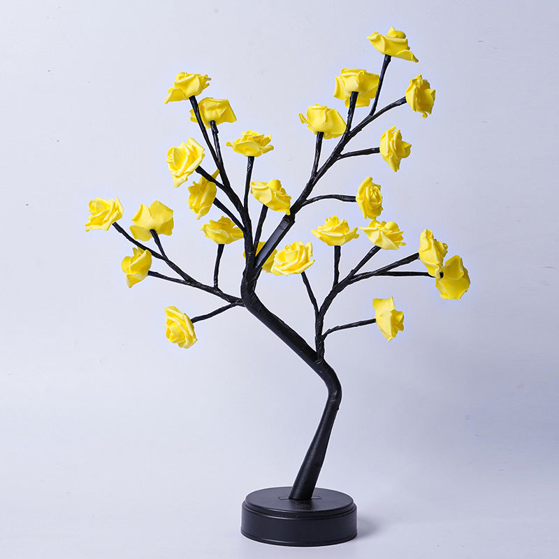 Rose Tree Lamp, LED Flower Night Light with USB Power