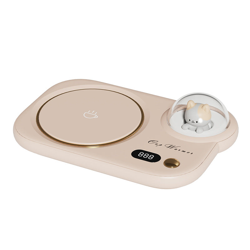 Mug warmer with glowing pet night light