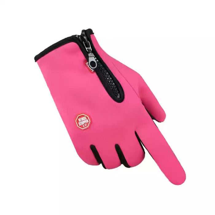 Plushridge Windproof Sports Gloves with Zip Cuff