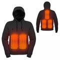 Heated pullover hoodie with power bank