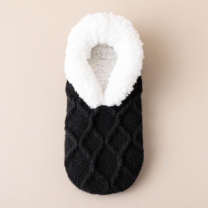 Plushridge Plush-Lined Slipper Socks with Grip Dots