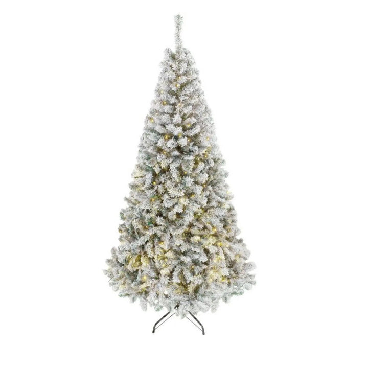 Flocked Fraser fir Christmas tree 6 ft