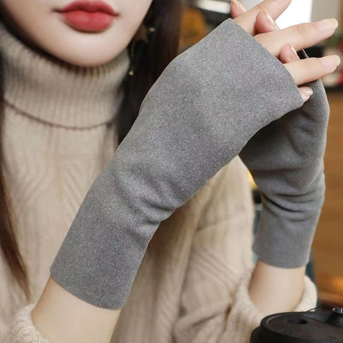 Plushridge Fingerless Knit Hand Warmers with Thumb Hole