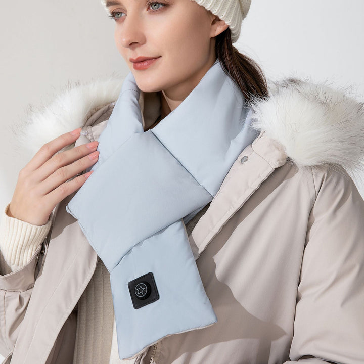 Plushridge™ Cotton Heated Scarf with 3 Heat Levels and 7-Hour Battery