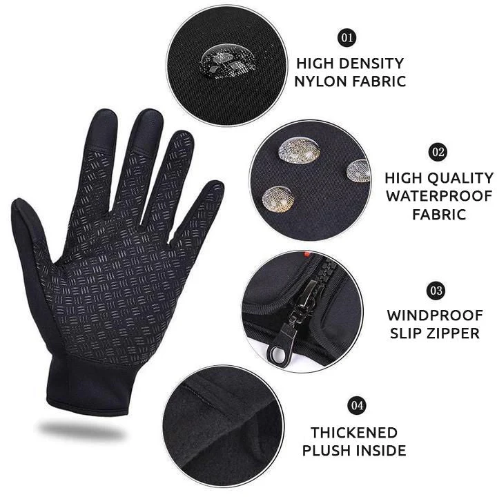 Plushridge™ Unisex Insulated Winter Gloves for Biking, Skiing and Running