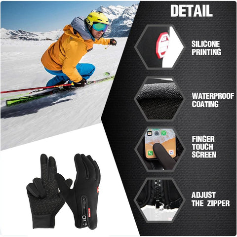Plushridge™ Unisex Insulated Winter Gloves for Biking, Skiing and Running