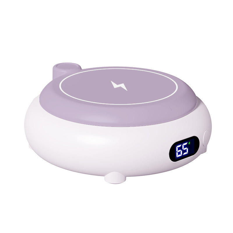 Pink mug warmer with wireless phone charger