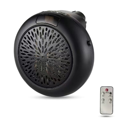 Plushridge Wall Outlet Space Heater with 3 Speeds and Timer