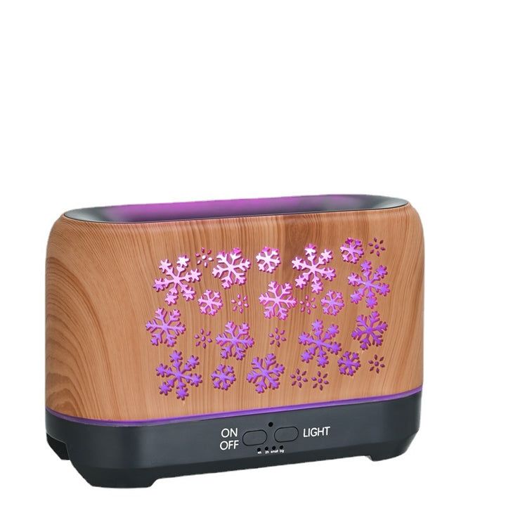 Flame Aroma Diffuser with 7 Colors and Snowflake Design