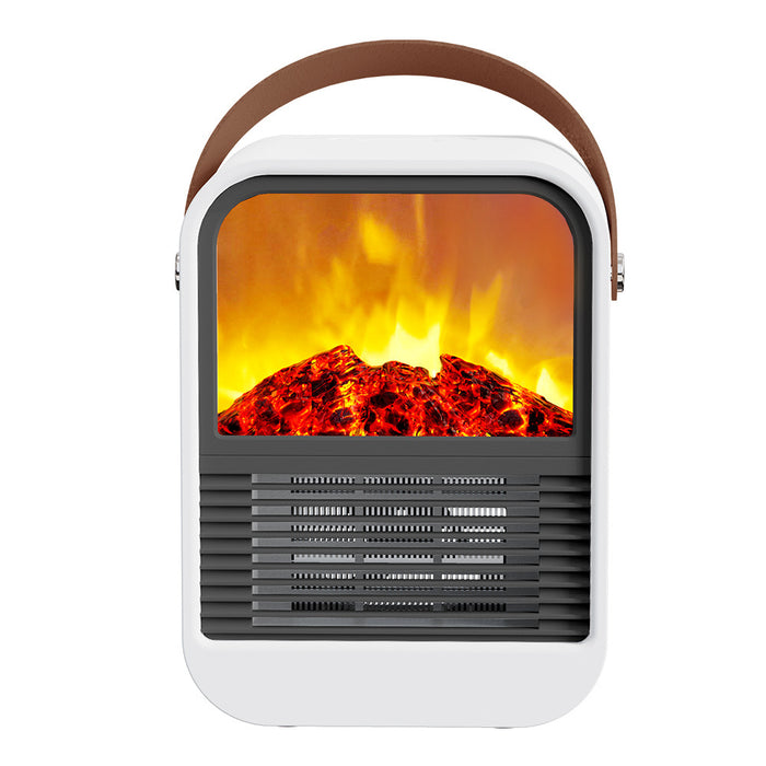 Plushridge Portable Fireplace Heater with Flame Effect and Handle