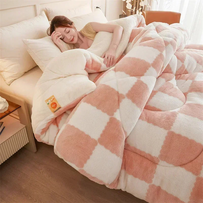 Plushridge™ Quilted Plaid Weighted Blanket for Warm Winter Nights