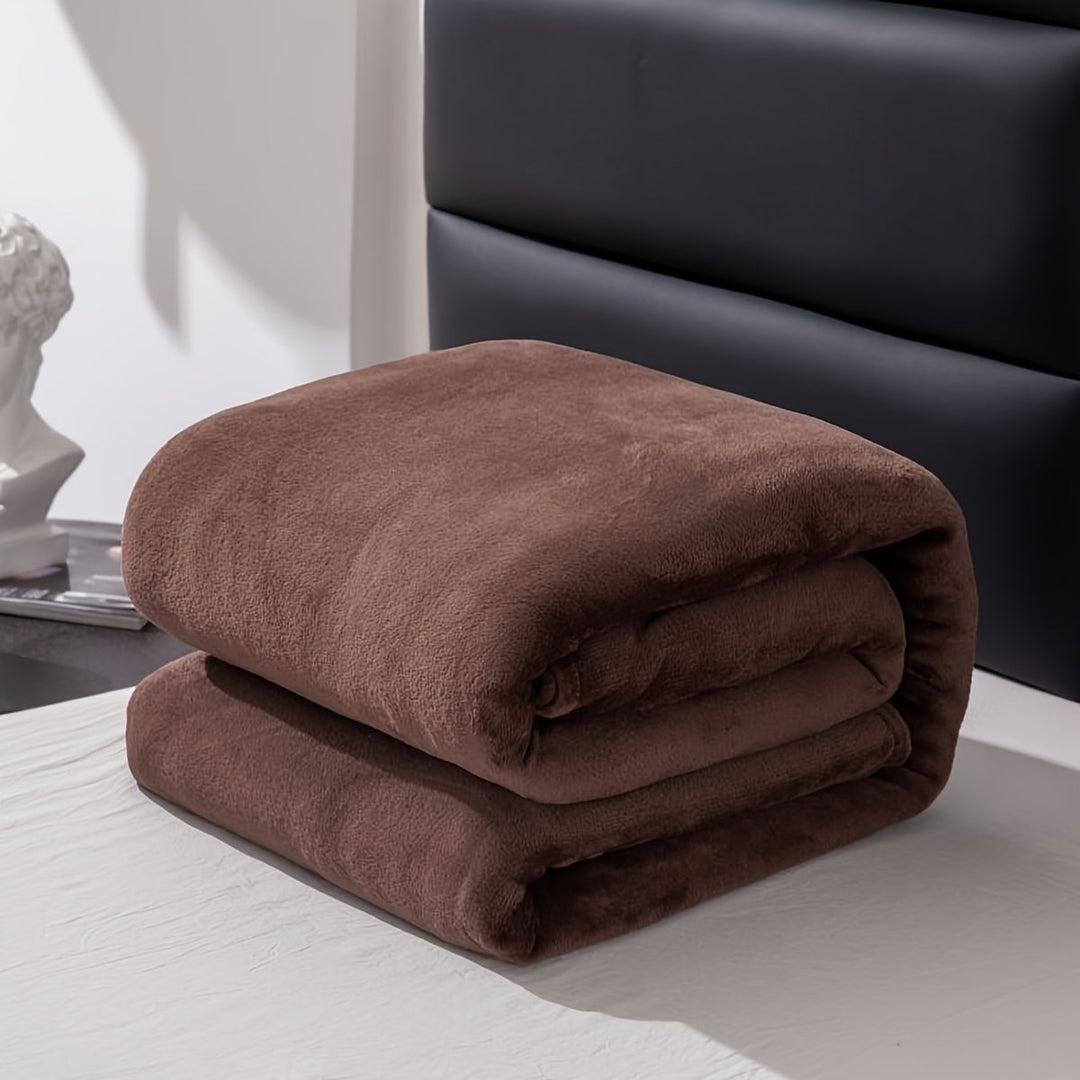 Soft and warm gray flannel blanket for all seasons