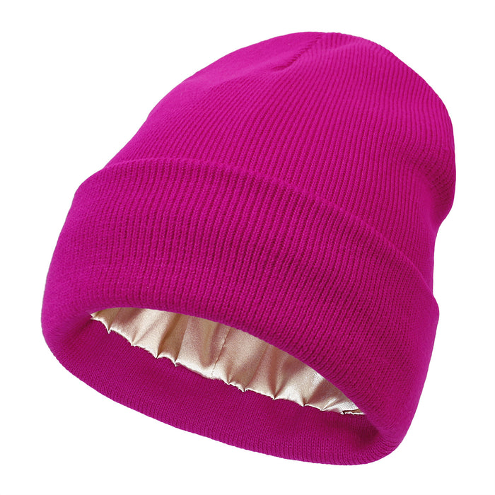 Plushridge Satin-Lined Cuffed Knit Beanie in 11 Colors
