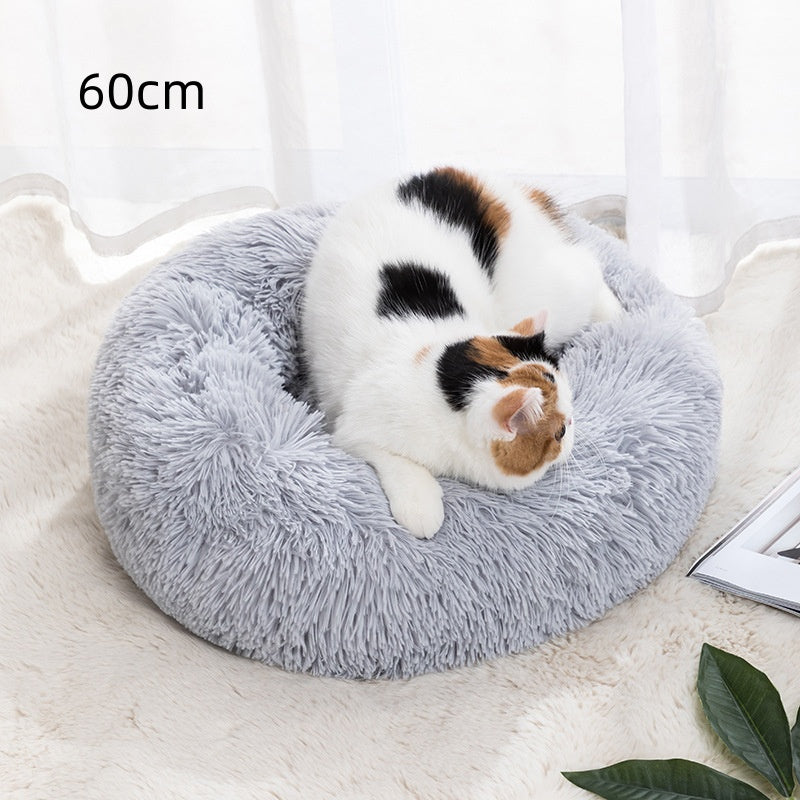 Round Winter Pet Bed, Cloth, 30 to 100cm