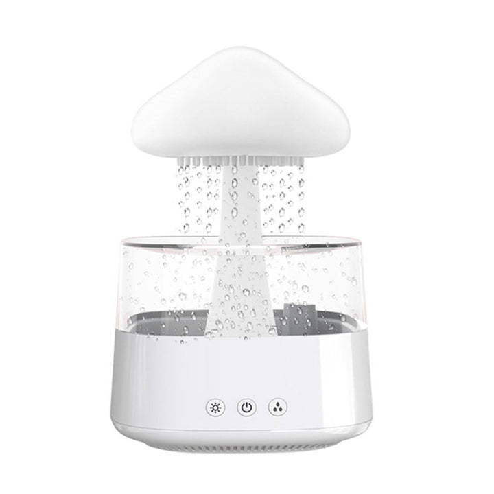 2-in-1 Rain Cloud Desk Humidifier with Mushroom Night Light