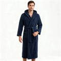 Plushridge™ Men's Long Hooded Bathrobe in Quick-Drying Plush Fleece