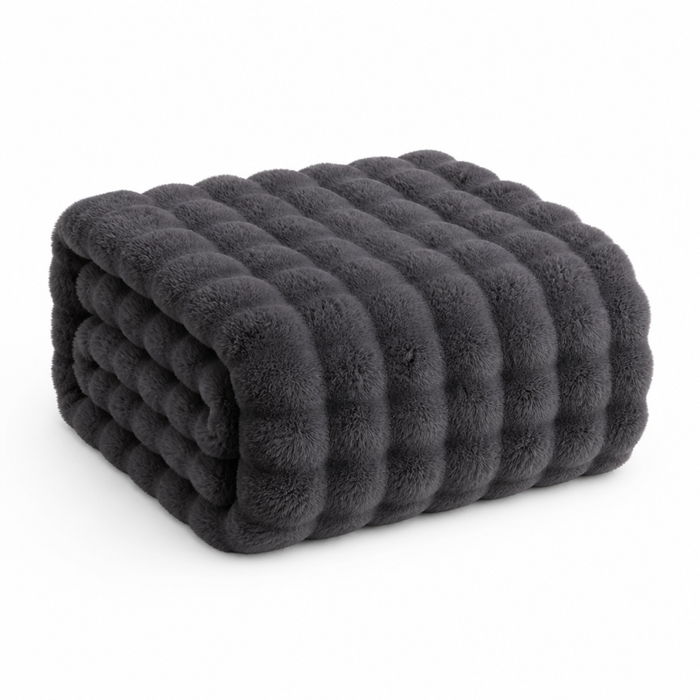 Plushridge™ Ribbed Plush Knit Blanket, Soft, Warm and Machine Washable