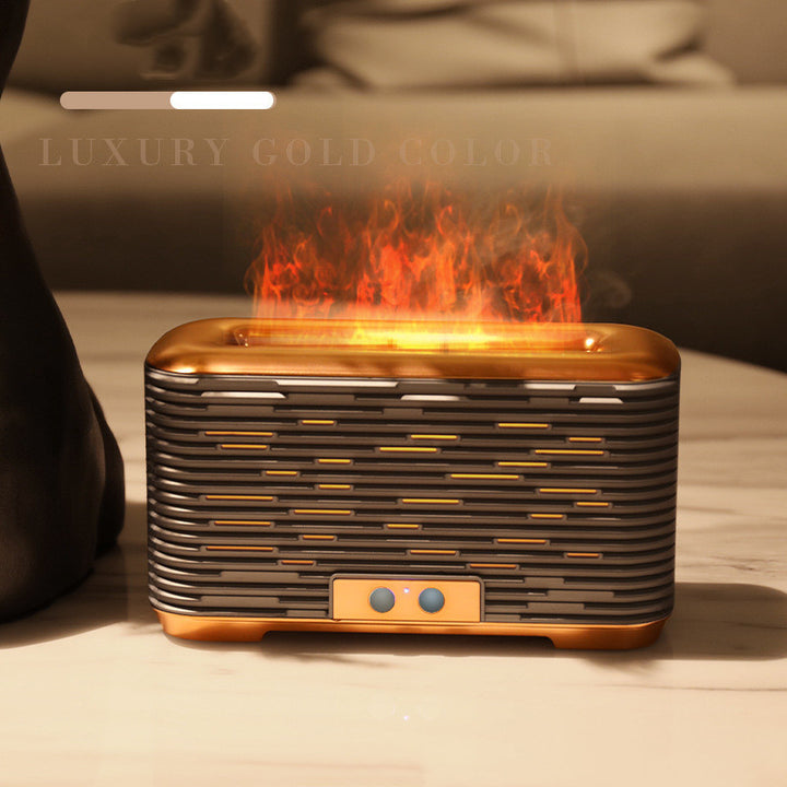 350 ml Flame Aroma Diffuser, Double-Color Light for Large Rooms