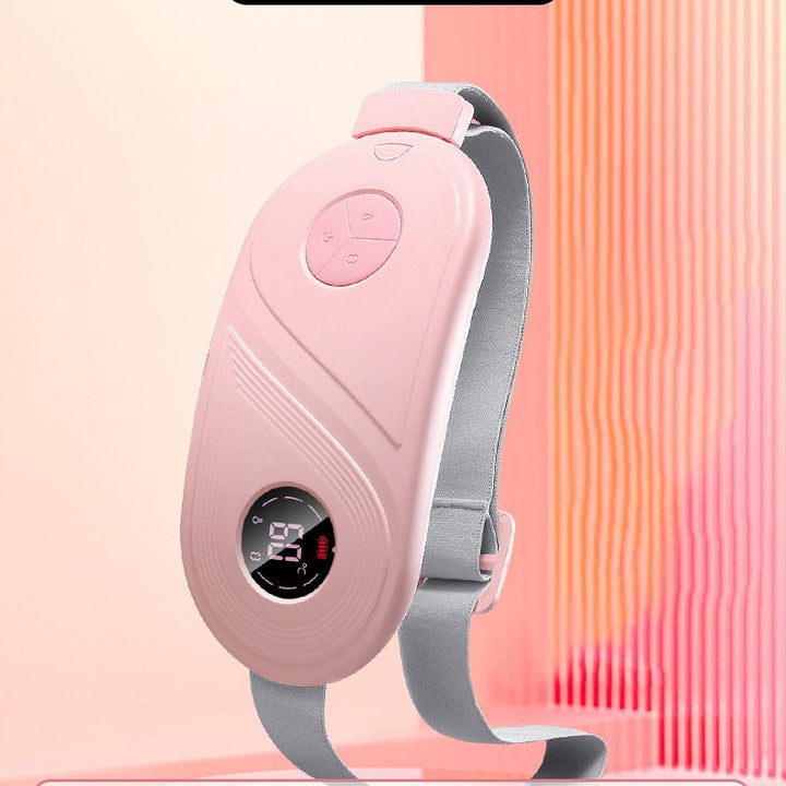 White USB heated waist belt with display
