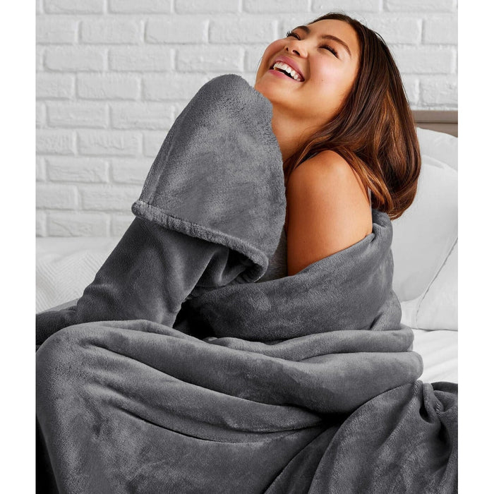Plushridge™ Super Soft Faux Fur Fleece Throw for Couch and Bed