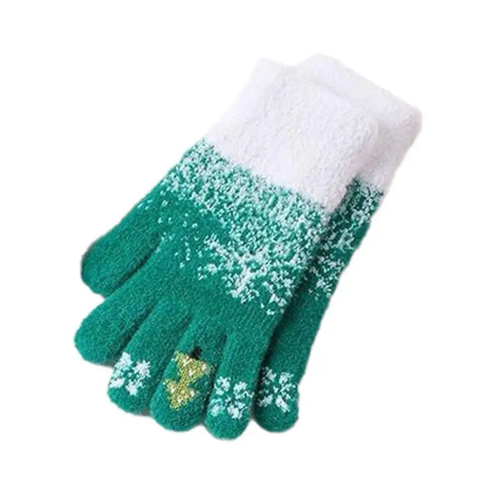Plushridge™ Festive Fleece Lined Convertible Fingerless Gloves