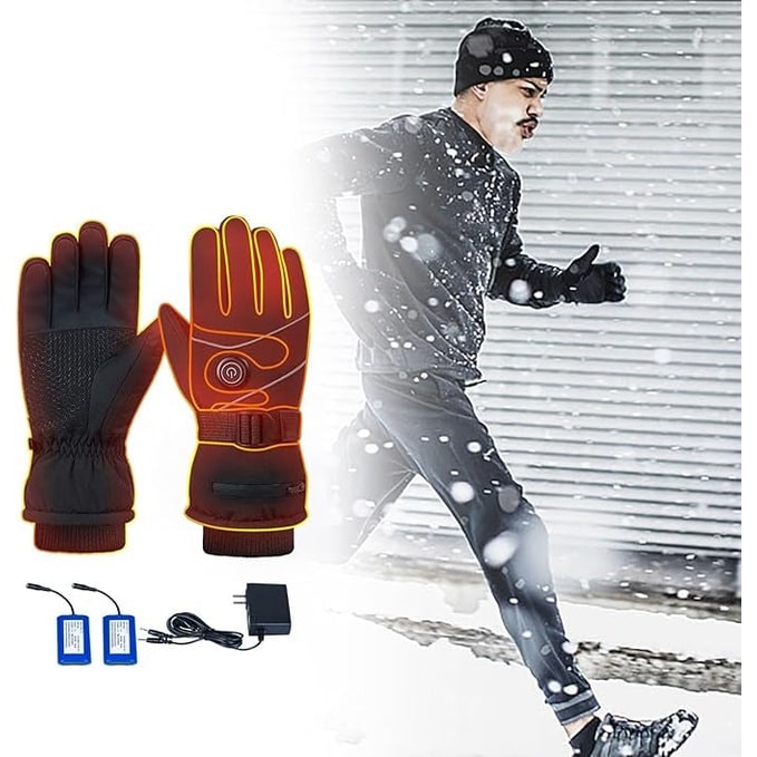 Plushridge™ Heated Touchscreen Gloves with Fleece Lining and 3 Heat Levels