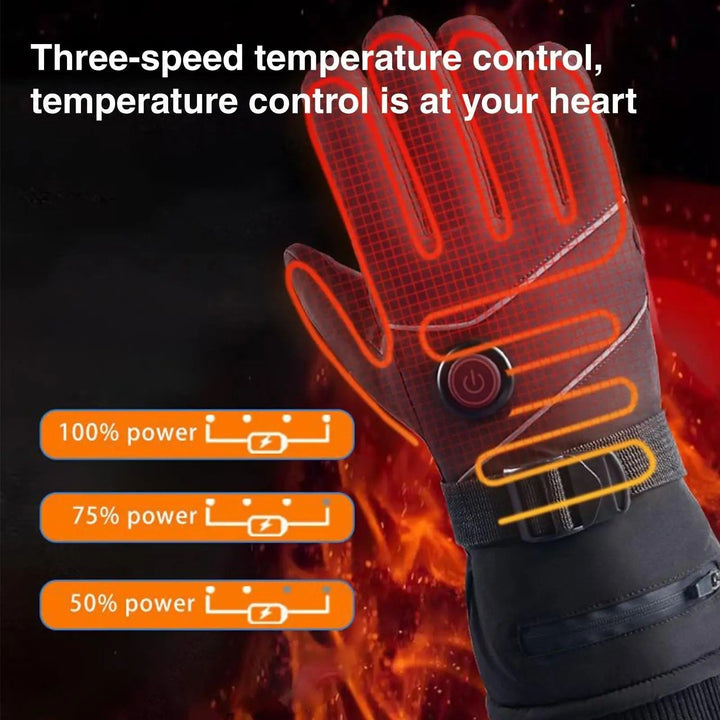 Plushridge™ Heated Touchscreen Gloves with Fleece Lining and 3 Heat Levels